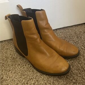 Aldo Tan Leather Chelsea Ankle Boots